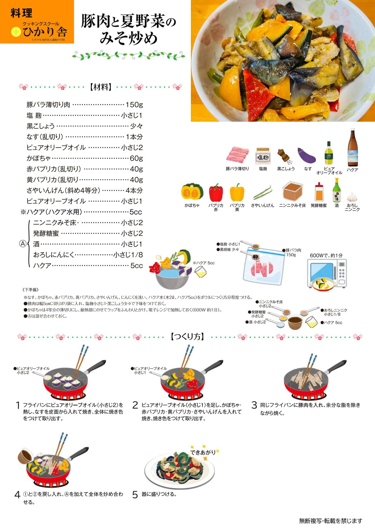 豚肉と夏野菜のみそ炒め