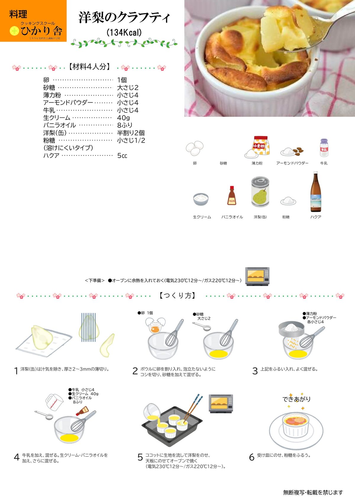 洋梨のクラフティ