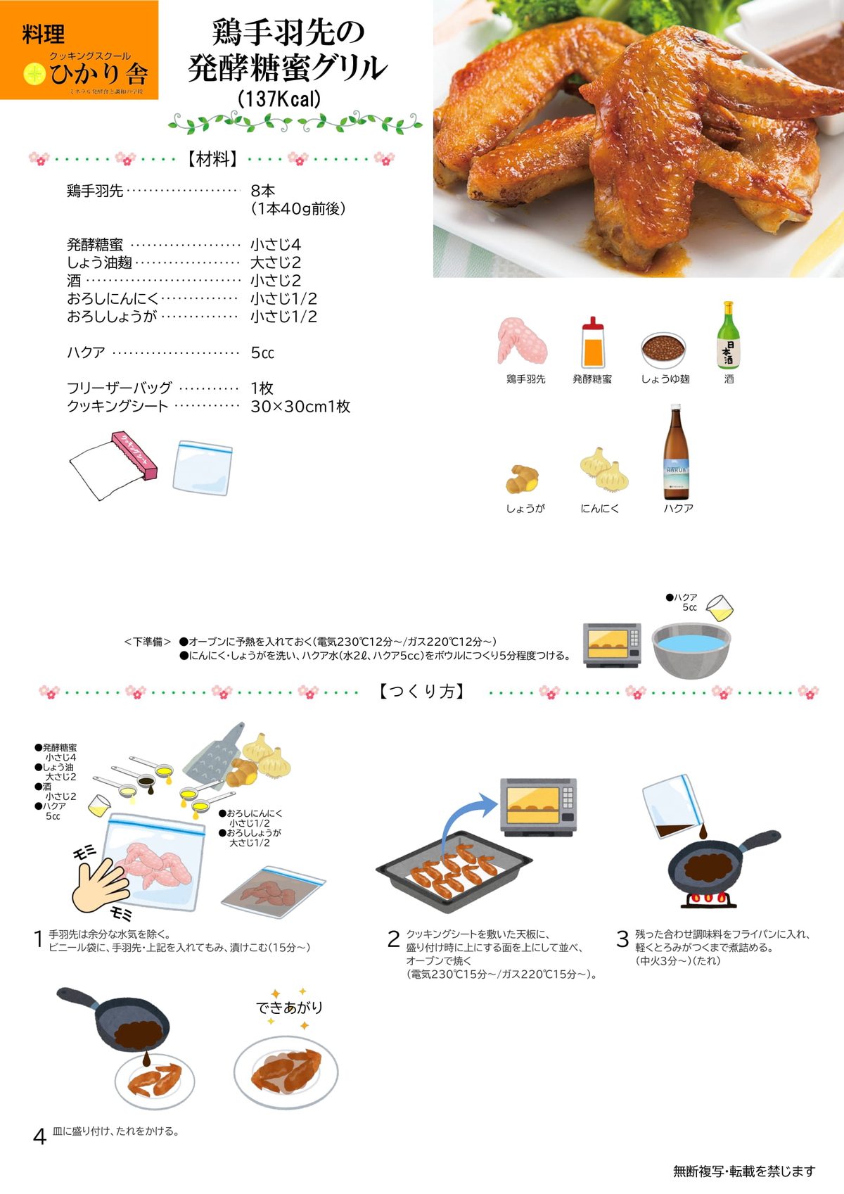 鶏手羽先の発酵糖蜜グリル